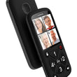 POWERTECH Mobile Phone Aid + 4 Call Numbers with Flashlight, FM Radio, Black