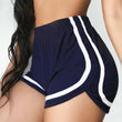 Stripe Elastic Waist Shorts