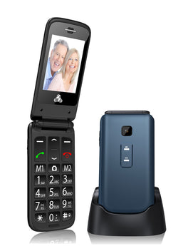 POWERTECH Mobile Phone - Dual Sim, with Flashlight, Blue