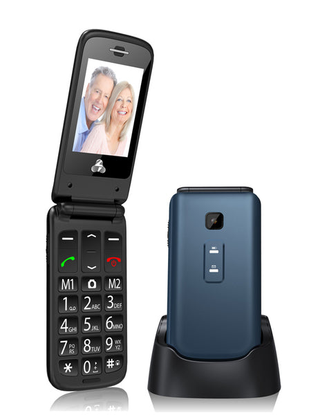 POWERTECH Mobile Phone - Dual Sim, with Flashlight, Blue