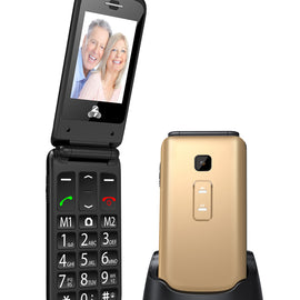 POWERTECH Mobile Phone - Dual Sim, with Flashlight, Blue