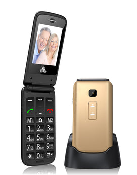 POWERTECH Mobile Phone - Dual Sim, with Flashlight, Blue