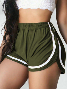 Stripe Elastic Waist Shorts