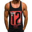 CHAMSGEND Tank Tops Letter Printed Men