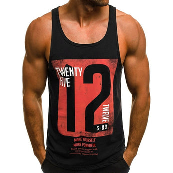 CHAMSGEND Tank Tops Letter Printed Men