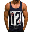 CHAMSGEND Tank Tops Letter Printed Men