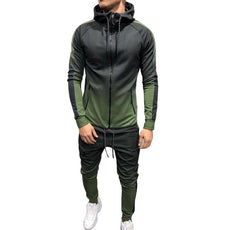 LASPERAL 2 Pieces Zipper Tracksuit Men Set