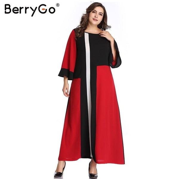 BerryGo Women dresses Elegant flare sleeve