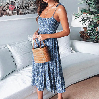 Conmoto Lace Up Floral Print Ruffles 2019